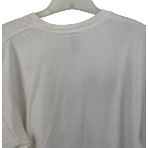 Proud To Be An American T-Shirt Mens XL Gildan White Cotton Blend U.S. Flag - Picture 6 of 8